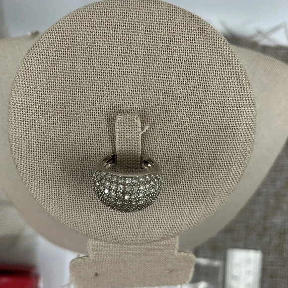 Sterling Silver 925 Pave CZ Dome Ring Size 5.75 - Picture 8 of 10